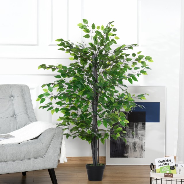 Outsunny Τεχνητό Banyan Tree, ψεύτικο φυτό εσωτερικού και εξωτερικού χώρου 145 cm ύψος 844-339