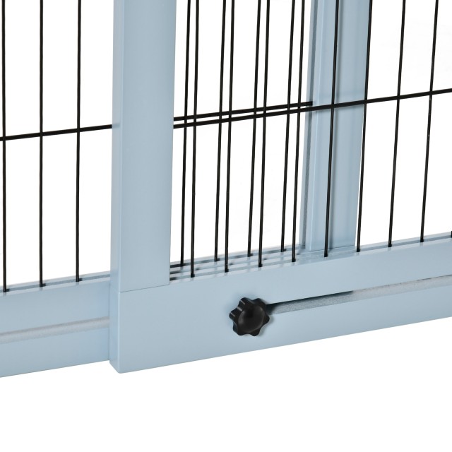PawHut Indoor Extendable Dog Eraser από ξύλο και ατσάλι, 104-183x36x69cm, μπλε D06-119GY