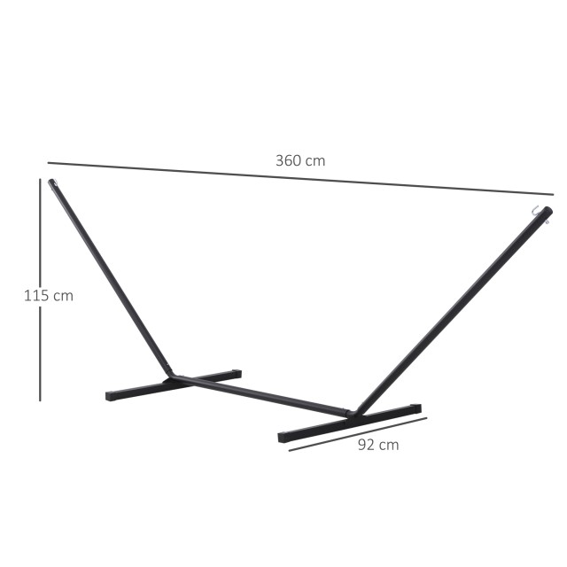 Μεταλλική Βάση Στήριξης Αιώρας 360 x 92 x 112 cm Outsunny 84A-082