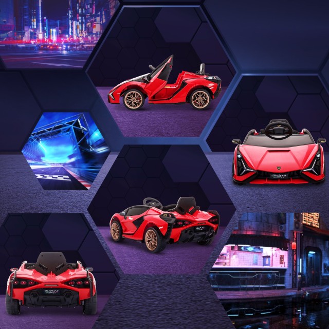 HOMCOM Ηλεκτρικό αυτοκίνητο για παιδιά Lamborghini Et? 3-5 ετών - Κόκκινο 370-171V90RD