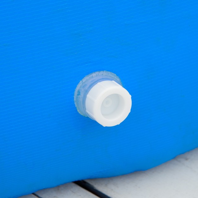 Outsunny 3-στρώσεων PVC φουσκωτή πισίνα κήπου για 3-4 άτομα με βαλβίδα αποστράγγισης και αντλία χειρός, Φ274x76cm, Μπλε 848-025BU