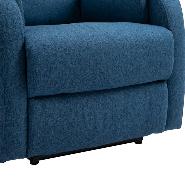 Πολυθρόνα HOMCOM Electric Relax με ανακλινόμενη πλάτη 160°, στήριγμα ποδιών και θύρα USB, μπλε λινό 833-844