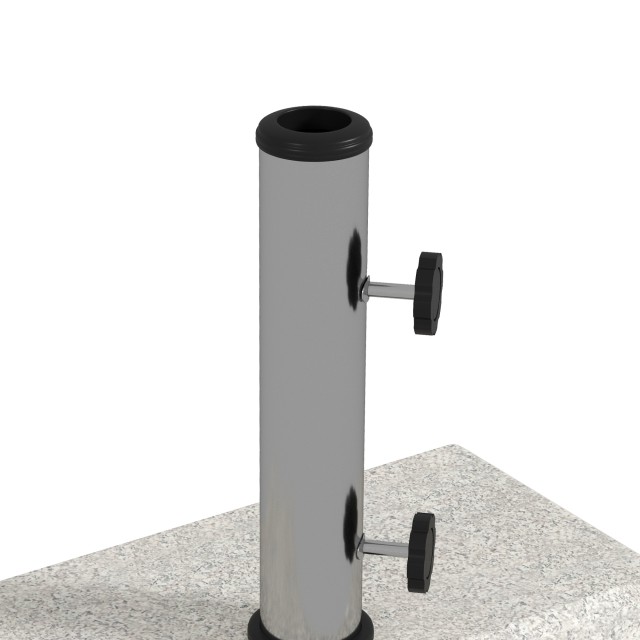 Βάση ομπρέλας κήπου Outsunny 25kg για πόλους Ø32mm, Ø38mm και Ø48mm, από γρανίτη και ανοξείδωτο χάλυβα, 45x22,5x40 cm, γκρι 84D-293V00GY