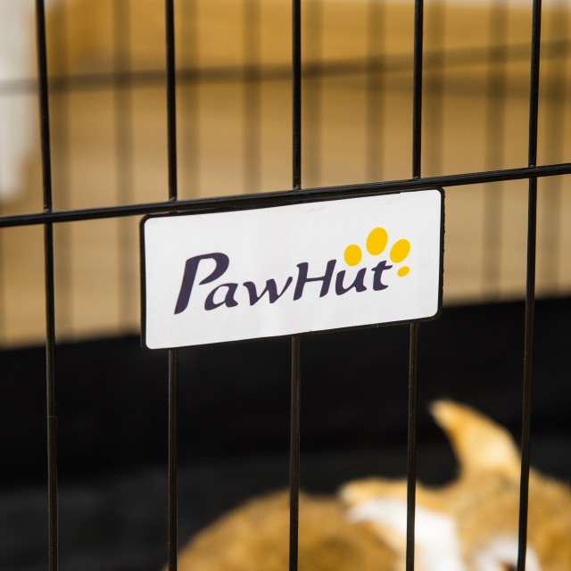 Κλουβί PawHut για κουνέλια, ινδικά χοιρίδια και τρωκτικά, μεταλλικό και υφασμάτινο κλουβί της Οξφόρδης, 90x75x75 cm D51-287