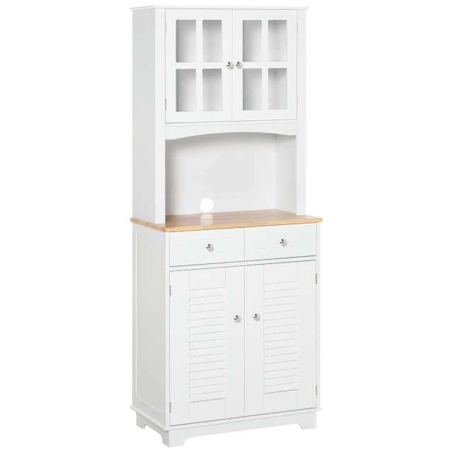 Ξύλινος Μπουφές 68 x 39.5 x 170 cm Χρώματος Λευκό HOMCOM 835-276