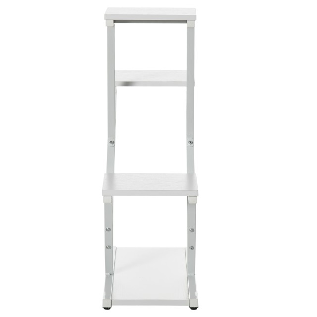 Outsunny 4-Tier Plant Pot Ladder for Indoor and Outdoor MDF and Steel, 50,5x24x81 cm, Λευκό 845-756V00WT