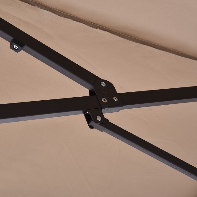 Outsunny Outdoor Double Canopy Umbrella, Ecr ?, Καλυμμένη περιοχή: 4,6μ 84D-031V01CF