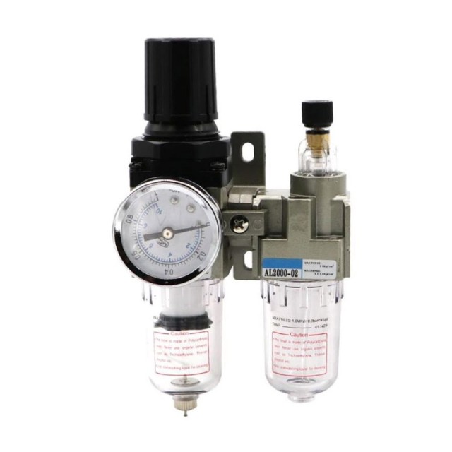 Ρυθμιστής Πίεσης Αέρος με Υδατοπαγίδα και Ελαιωτήρα 1/2  Kraft&Dele...