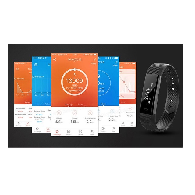 Ρολόι Fitness Tracker Aquarius AQFW02 με Οθόνη Αφής Χρώματος Μαύρο ...