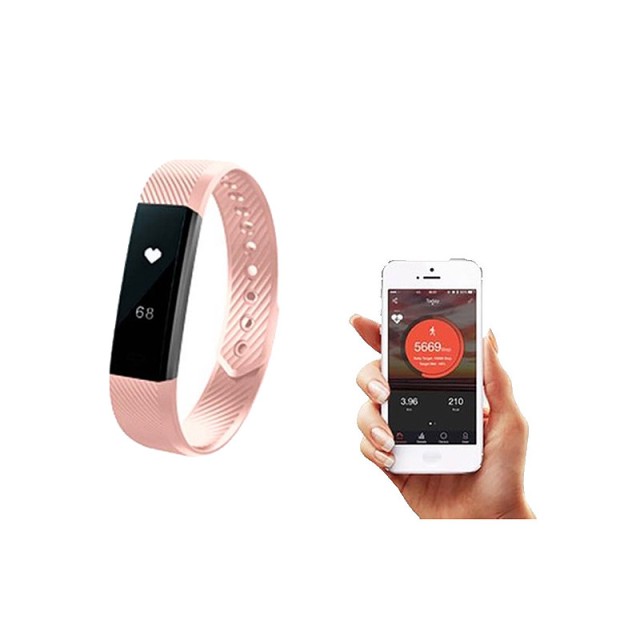Ρολόι Fitness Tracker Aquarius Με Μετρητή Καρδιακών Παλμών Χρώματος Ροζ R140978