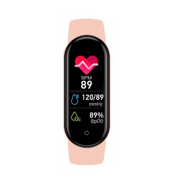 Ρολόι Fitness Tracker με Πιεσόμετρο και Μετρητή Καρδιακών Παλμών Smart Band M7 Χρώματος Ροζ SPM M7-Pink