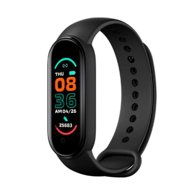 Ρολόι Fitness Tracker με Πιεσόμετρο και Μετρητή Καρδιακών Παλμών Smart Band M6 Χρώματος Μαύρο SPM M6-MAGN-Black