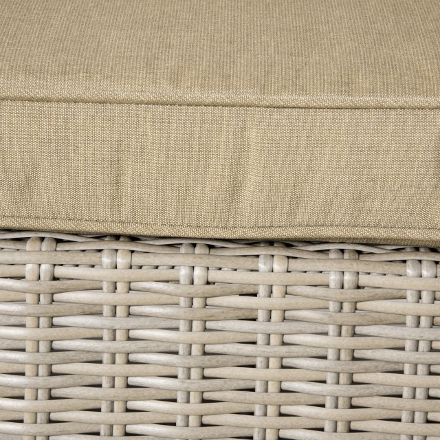 Σετ Έπιπλα Κήπου Outsunny 4 τεμαχίων σε PE Rattan, Σαλόνι εξωτερικού χώρου με 1 Καναπέ, 2 Πολυθρόνες, 1 Τραπεζάκι σαλονιού και Αποσπώμενα και Πλενόμενα Μαξιλάρια, Χακί και Μπεζ 860-211