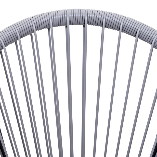 Outsunny σετ 4 οβάλ καρέκλες κήπου σε PE Rattan και μέταλλο ανθεκτικό στις καιρικές συνθήκες, ανοιχτό γκρι 73 x 77 x 87 cm 867-093V01