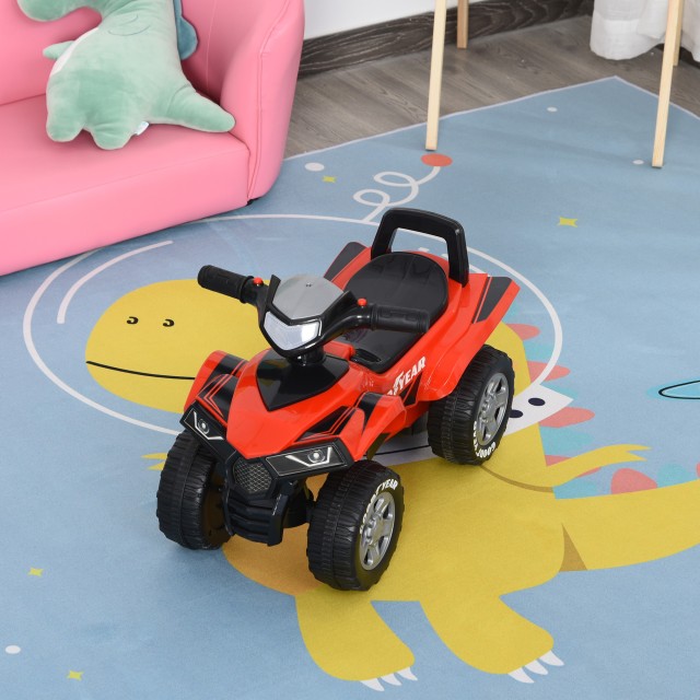 HOMCOM Quad Toy για 18-36 μήνες με άδεια GOODYEAR Παιδιά με ρεαλιστικά φώτα και ήχους - κόκκινο και μαύρο 370-108RD