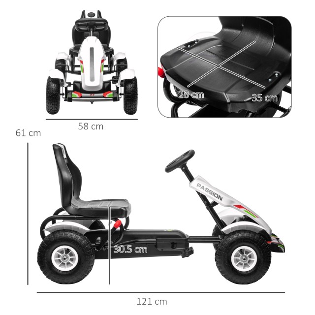 HOMCOM Pedal Go Kart για παιδιά 5-12 ετών από πλαστικό και μέταλλο ...