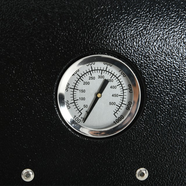 Πτυσσόμενος και φορητός φούρνος πίτσας με φτυάρι και πέτρα, σε ατσάλι και ξύλο, 81x40x72 cm, μαύρο 846-125V00BK