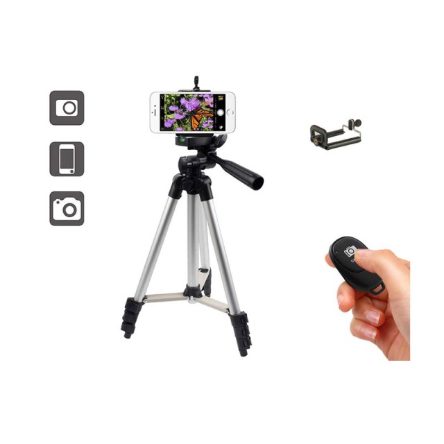 Selfie Stick Τρίποδο Κινητού με Τηλεχειριστήριο Bluetooth Χρώματος ...