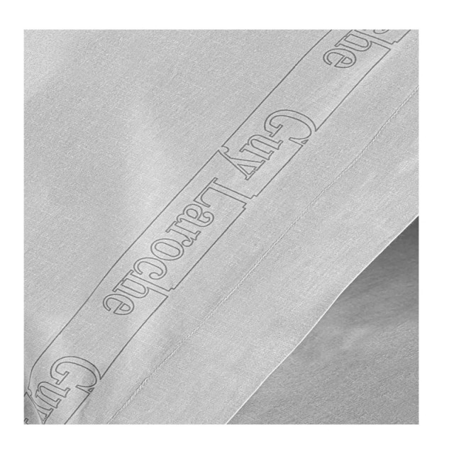 Σεντόνι Διπλό με Λάστιχο 140 x 200+32 cm 100% Βαμβάκι Περκάλι Color Plus Smoke Guy Laroche 1110092122301