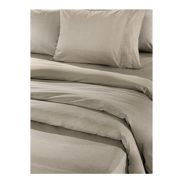 Σεντόνι Υπέρδιπλο 240 x 270 cm 100% Βαμβάκι Περκάλι Color Plus Taupe Guy Laroche 1110092123104