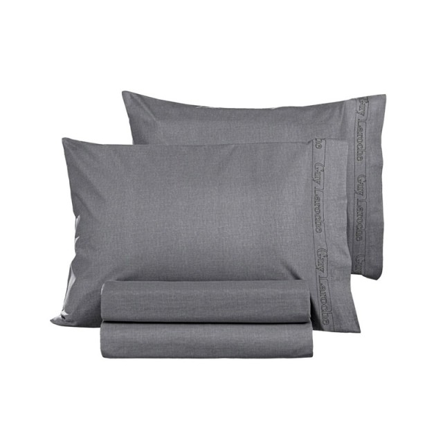 Σεντόνι King Size 270 x 280 cm 100% Βαμβάκι Περκάλι Color Plus Anthracite Guy Laroche 1110092123124