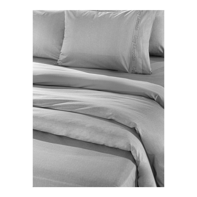 Σεντόνι King Size με Λάστιχο 180 x 200+42 cm 100% Βαμβάκι Περκάλι Color Plus Silver Guy Laroche 1110092123126