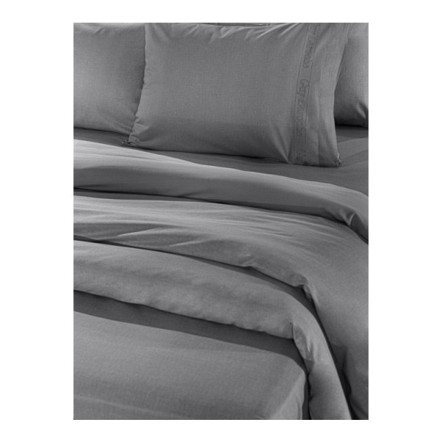 Σεντόνι Μονό 170 x 270 cm 100% Βαμβάκι Περκάλι Color Plus Anthracite Guy Laroche 1110092123068