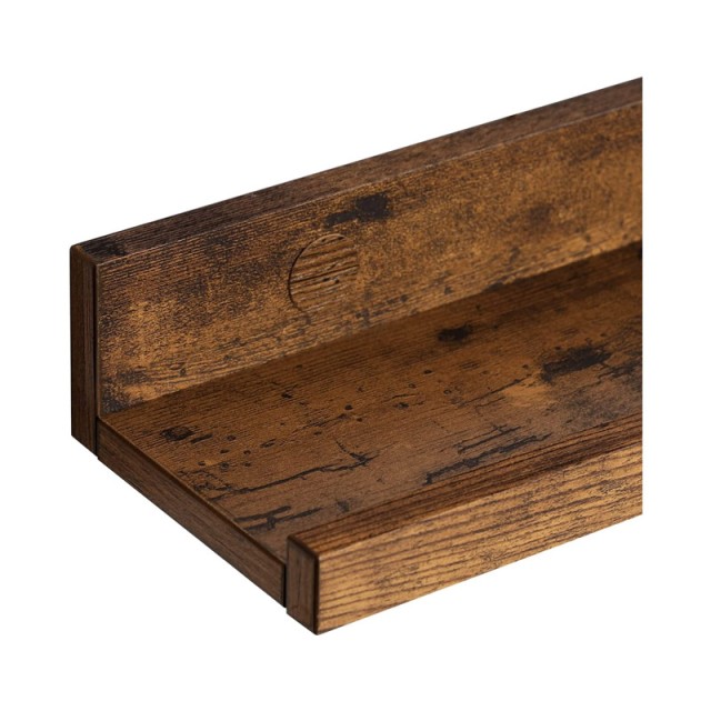 Σετ Επιτοίχια Ξύλινα Ράφια 38 x 10 x 5 cm 3 τμχ VASAGLE LWS037X01