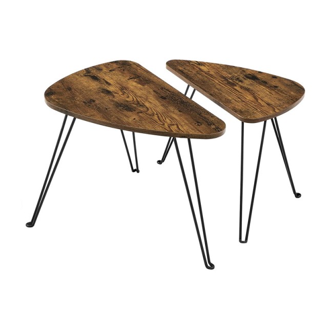 Σετ Μεταλλικά Βοηθητικά Τραπέζια Nesting 60 x 38 x 47.5 cm 2 τμχ VASAGLE LNT012B01
