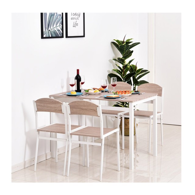 Σετ Μεταλλικό Ορθογώνιο Τραπέζι 105 x 65 x 82 cm με 4 Καρέκλες HOMCOM 835-087