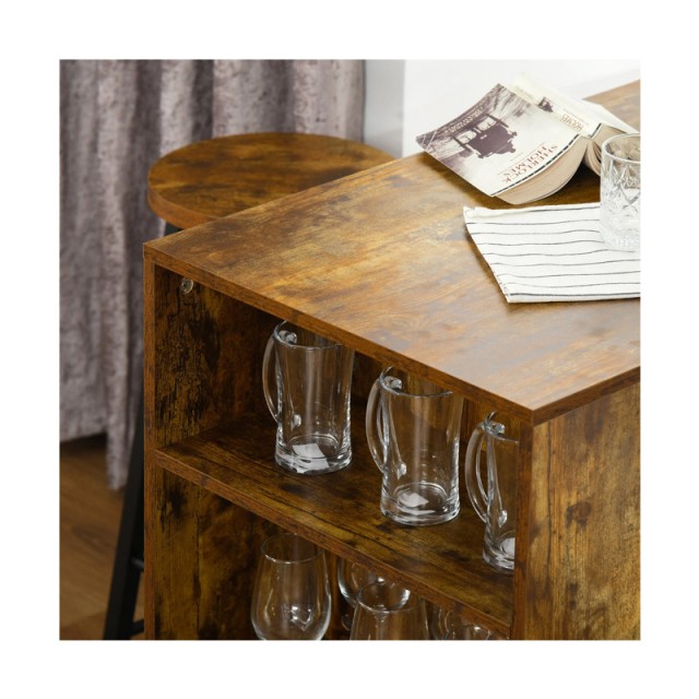Σετ Μεταλλικό Ορθογώνιο Τραπέζι - Bar 91 x 49 x 91 cm με 2 Σκαμπό HOMCOM 835-489