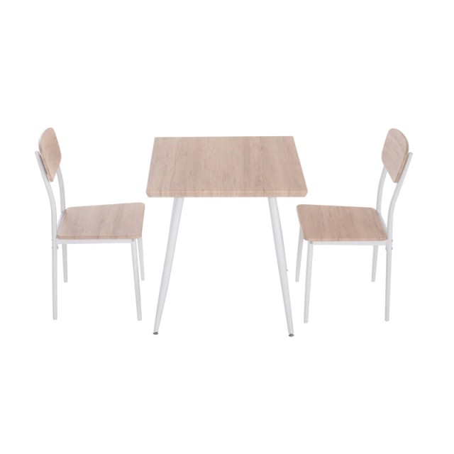 Σετ Μεταλλικό Τετράγωνο Τραπέζι 70 x 70 x 76 cm με 2 Καρέκλες HOMCOM 835-086