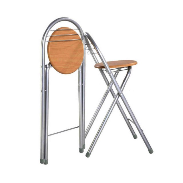 Σετ Μεταλλικό Τραπέζι - Bar 119 x 39.5 x 88 cm με 2 Πτυσσόμενα Σκαμπό Hoppline HOP1001096