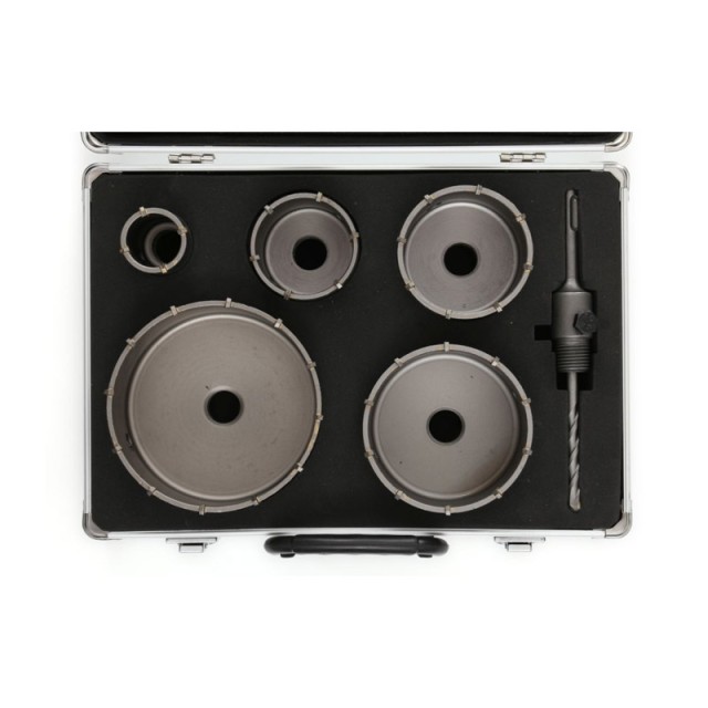 Σετ Ποτηροτρύπανα Σκυροδέματος SDS+ 7 τμχ σε Βαλιτσάκι TAGRED TA1510