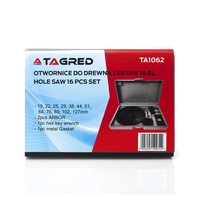 TAGRED TA16 Wood Cup Drill and Center Drill Set 1062 pcs