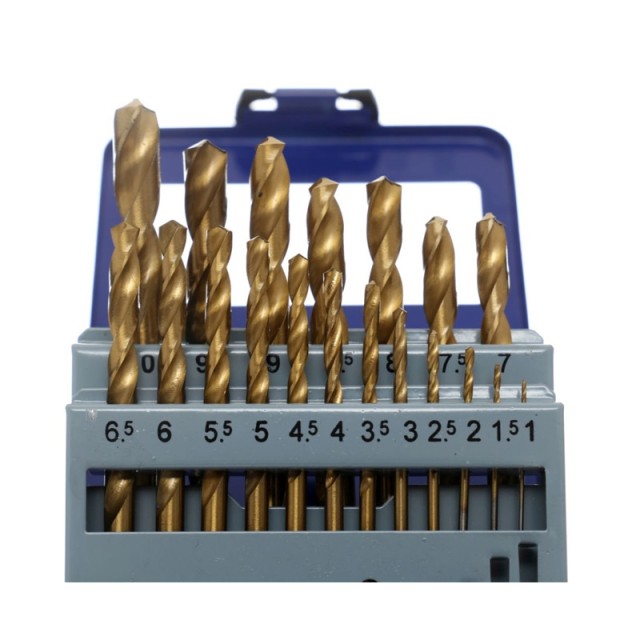 Σετ Τρυπάνια Τιτανίου HSS 1 - 10 mm 19 τμχ TAGRED TA1035