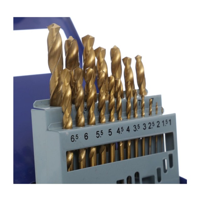 Σετ Τρυπάνια Τιτανίου HSS 1 - 10 mm 19 τμχ TAGRED TA1035