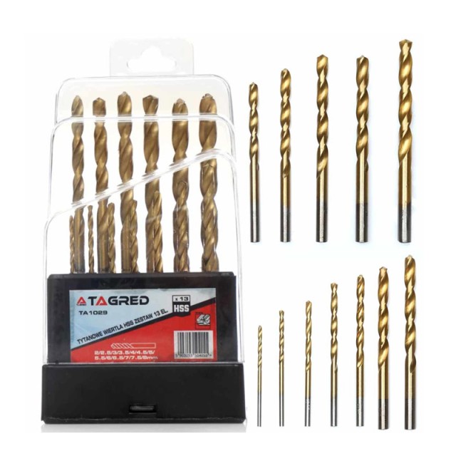 Σετ Τρυπάνια Τιτανίου HSS 2 - 8 mm 13 τμχ TAGRED TA1029