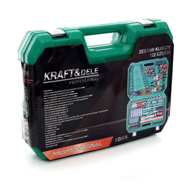 Σετ Βαλιτσάκι Εργαλείων 122 τμχ Kraft&Dele KD-309