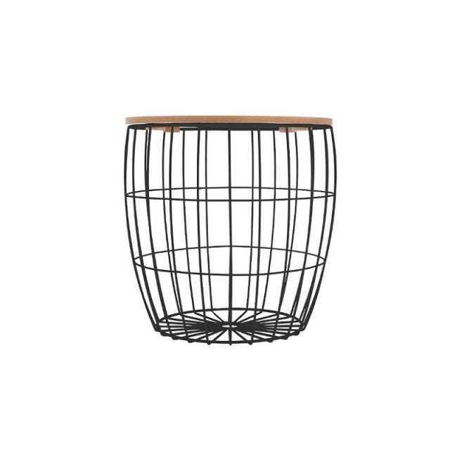 Σετ Βοηθητικά Μεταλλικά Τραπέζια 40.5 x 41 cm 3 τμχ Χρώματος Μαύρο Atmosphera 156844A