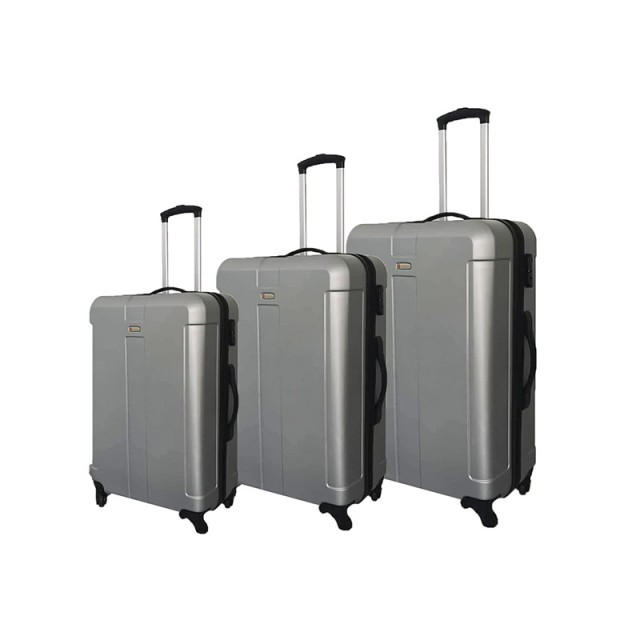 Σετ 3 Βαλίτσες Χρώματος Ασημί SPM W9004