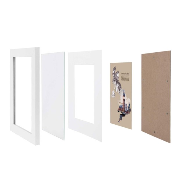 Σετ 3 Ξύλινες Κορνίζες 33 x 45.2 cm Songmics RPF03WT