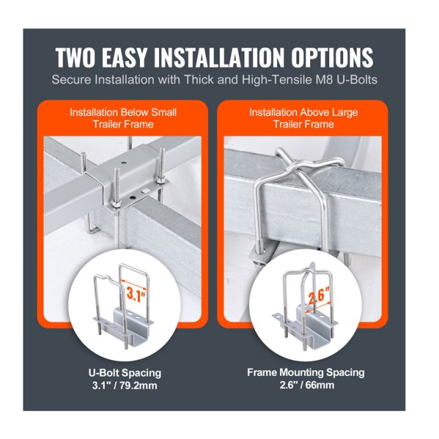 Σετ Ατσάλινα Στηρίγματα Βαρέως Τύπου για Τρέιλερ Σκαφών 50 x 52 cm ...