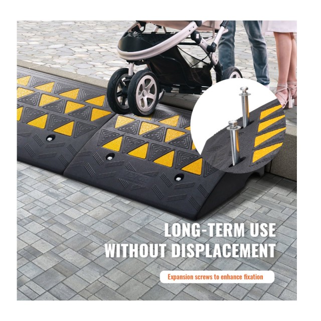 Σετ Ελαστικές Ράμπες Parking Πεζοδρομίου 15T 15.2 cm 2 τμχ VEVOR SJDLYPDGB2197XHMWV0
