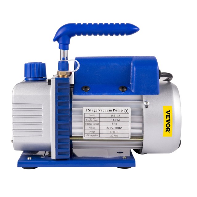 Σετ Ελέγχου Πίεσης Κλιματιστικών με Αντλία Κενού 240 W VEVOR 4CFM1/...