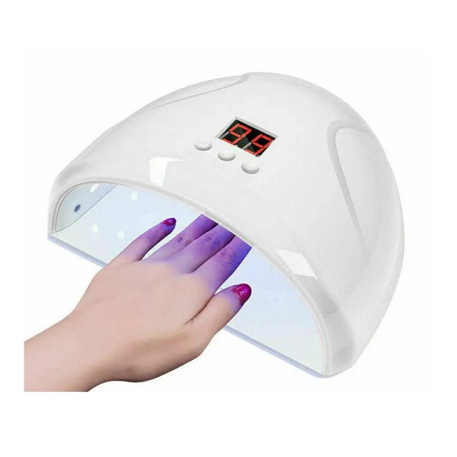 Σετ Φουρνάκι Νυχιών με 12 Λάμπες UV LED 12 W και Τροχός με 5 Κεφαλέ...