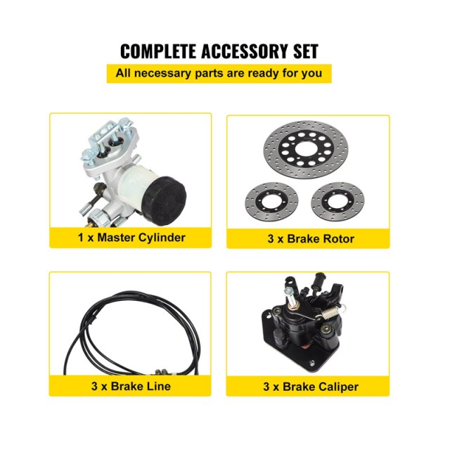 Σετ Υδραυλικών Φρένων για Go-Kart VEVOR 02-08KDCSCTJ00001V0