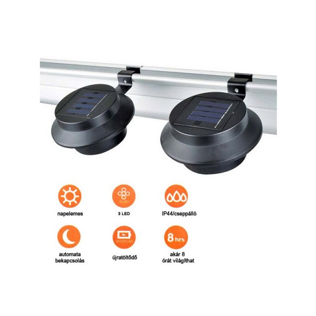 Σετ Ηλιακά Φώτα με LED Φωτισμό 2 τμχ Hoppline HOP1000600-1