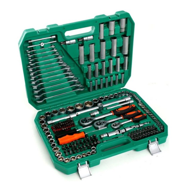 Ratschensatz mit Stecknüssen und Bits im Koffer 216-tlg. Kraft&Dele KD-307