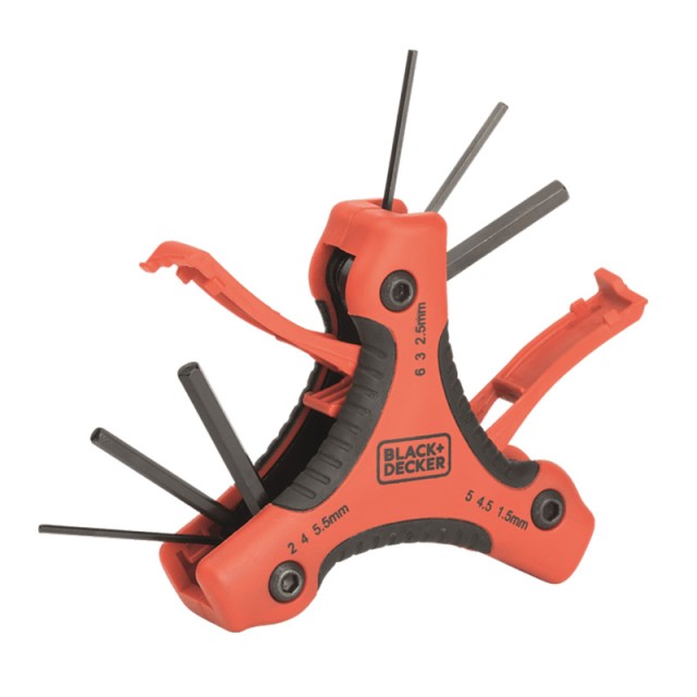 Σετ Κλειδιών Allen σε Τριγωνική Βάση 9 τμχ Black & Decker BDHT0-71628N